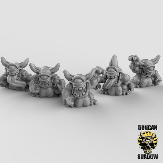 Demon Swarm - 5 Duncan Shadow Printed Miniatures | Dungeons & Dragons | Pathfinder | Tabletop