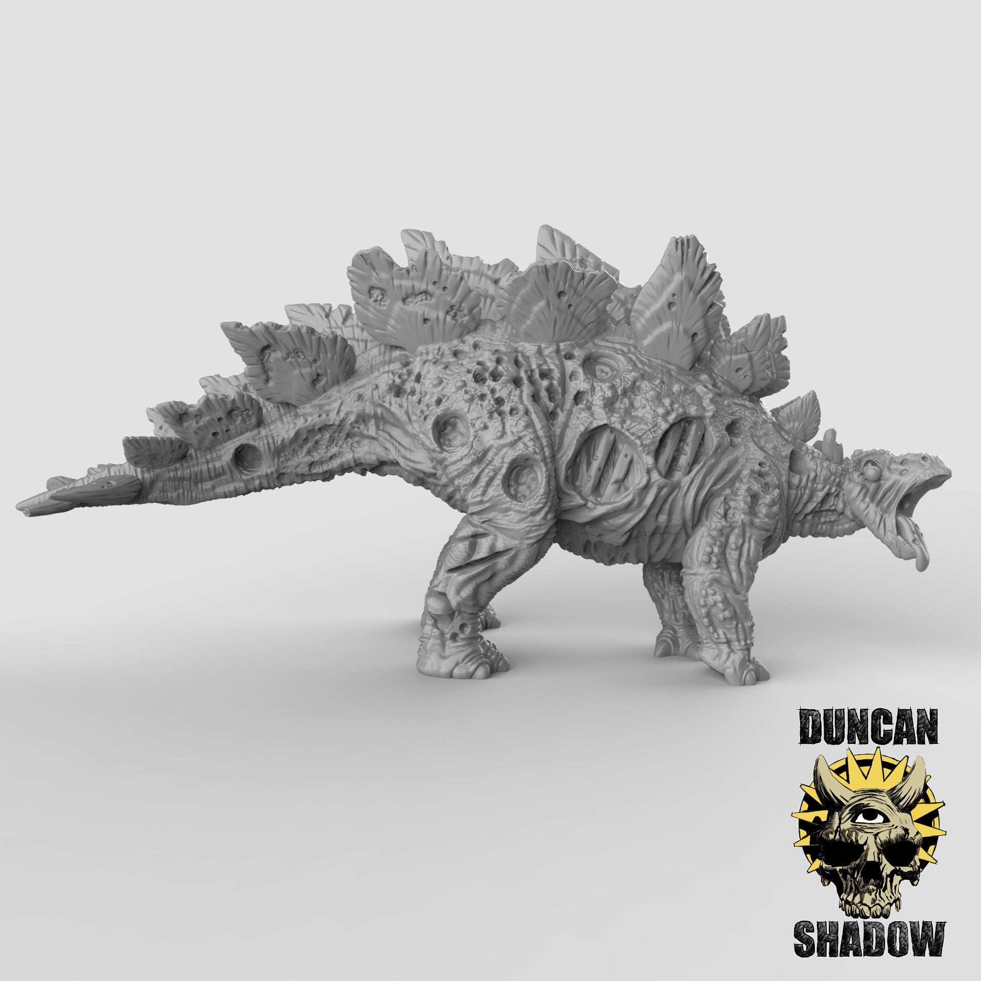 Undead Stegosaurus Painted Model - Duncan Shadow Printed Miniature | Dungeons & Dragons | Pathfinder | Tabletop