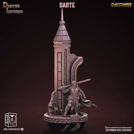 Dante - Clay Cyanide Printed Miniature | Dungeons & Dragons | Pathfinder | Tabletop