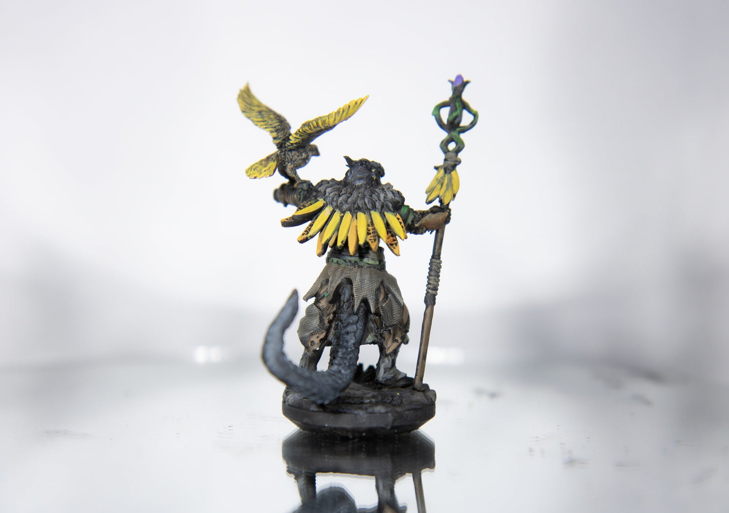 Dragonblood Clan Druid Painted Model - Clay Cyanide Printed Miniature | Dungeons & Dragons | Pathfinder | Tabletop