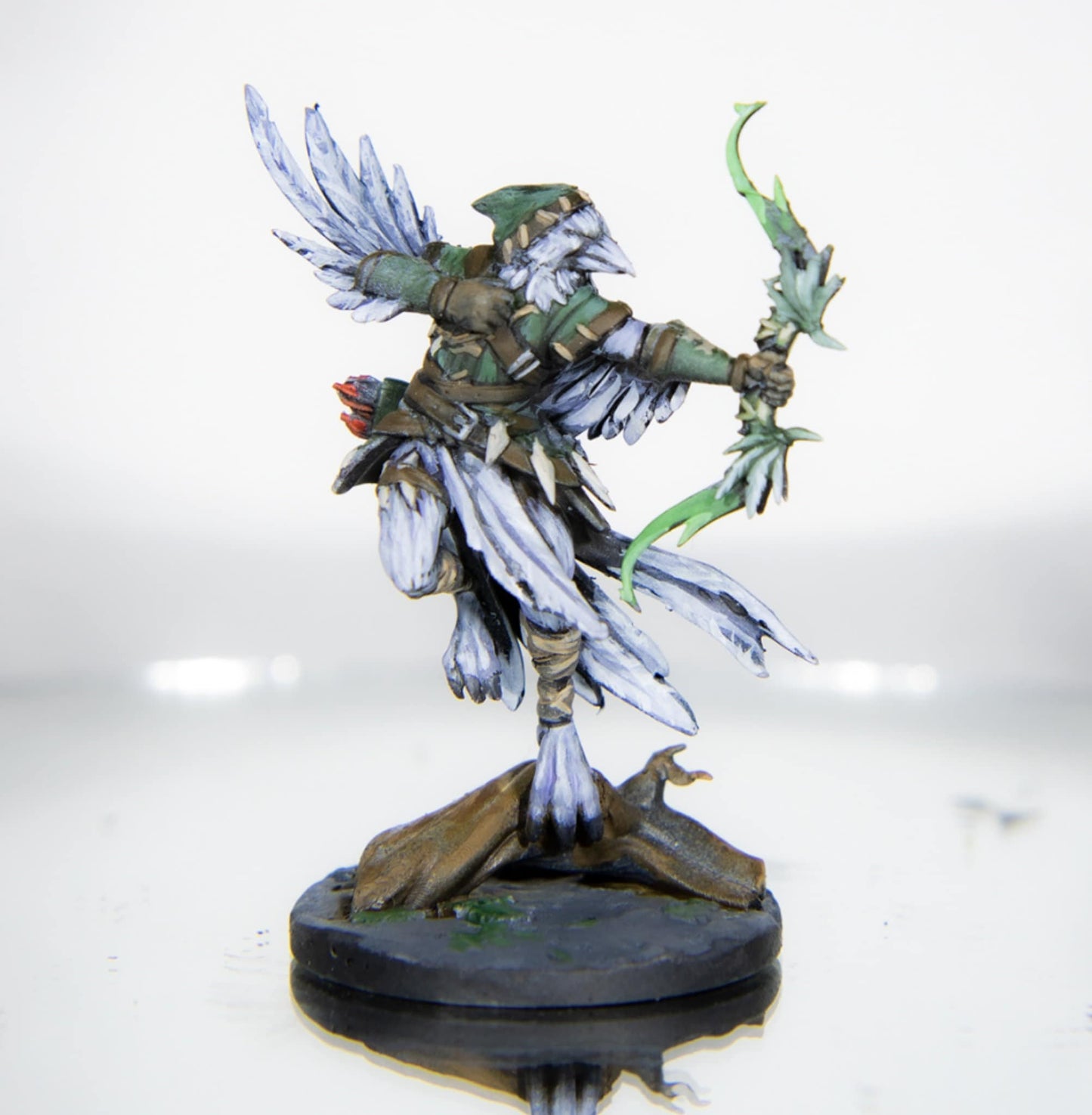 Crimson Archer, Kenku Ranger - Great Grimoire Printed Miniature | Dungeons & Dragons | Pathfinder | Tabletop