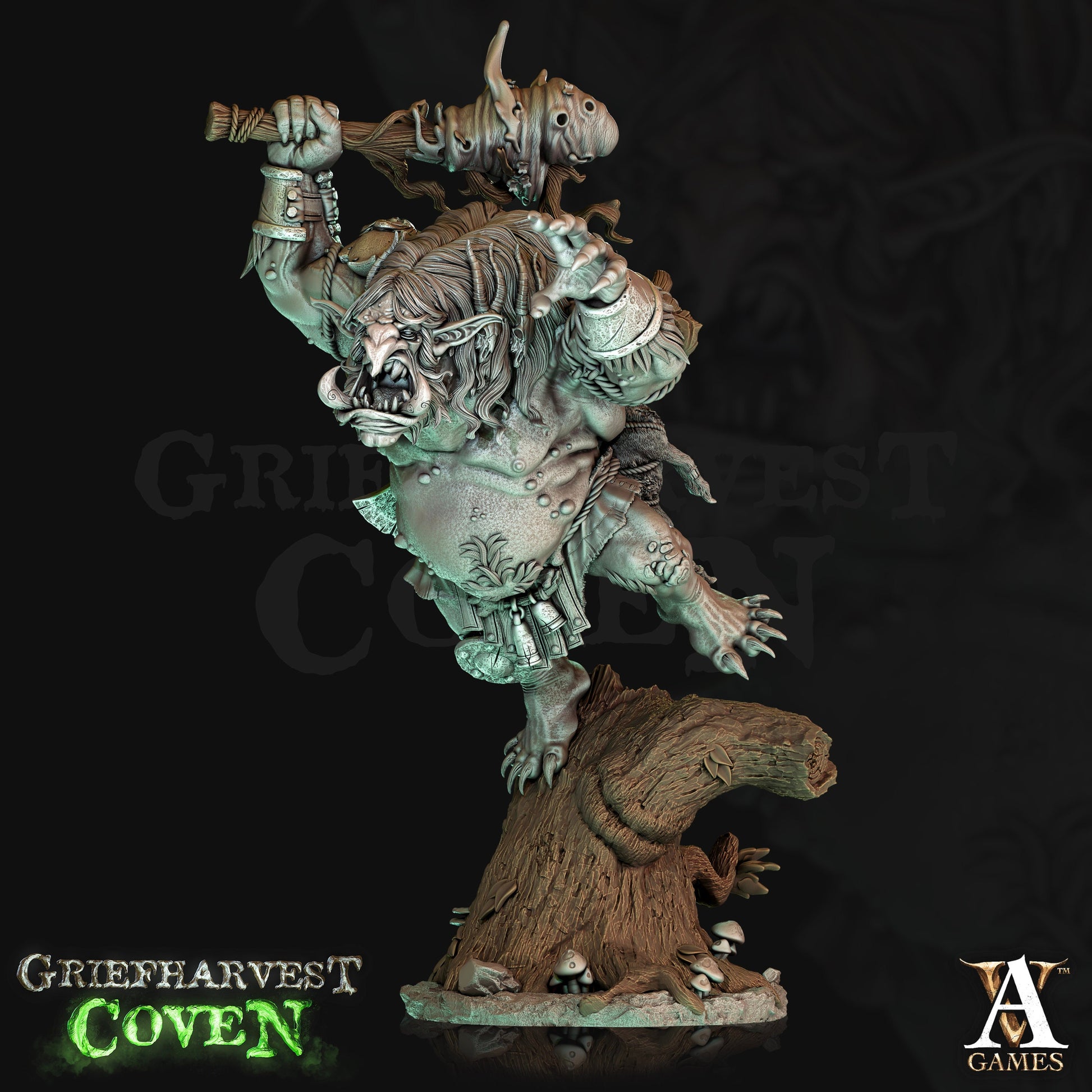 Bog Troll - Archvillain Games Printed Miniatures | Dungeons & Dragons | Pathfinder | Tabletop