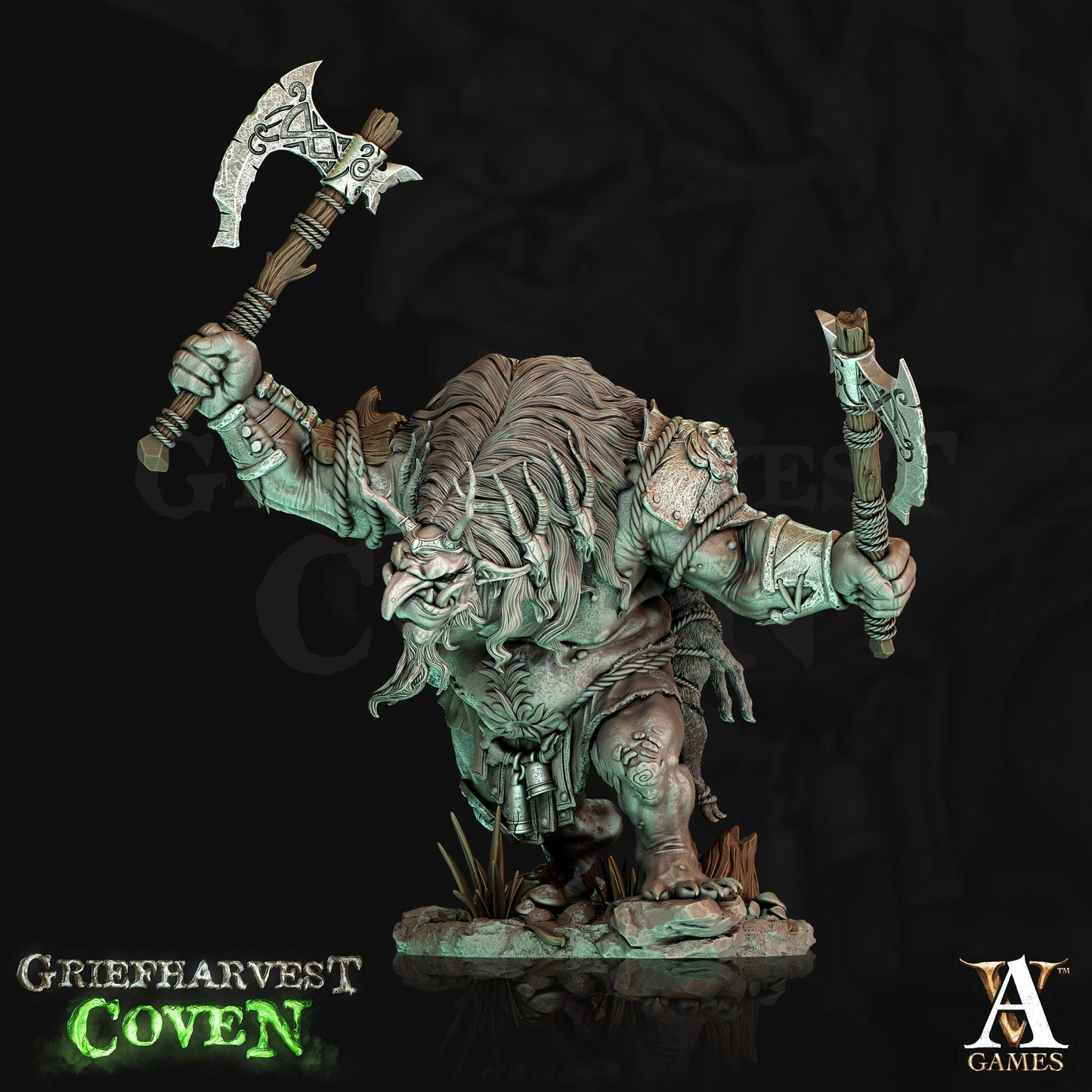 Bog Troll - Archvillain Games Printed Miniatures | Dungeons & Dragons | Pathfinder | Tabletop