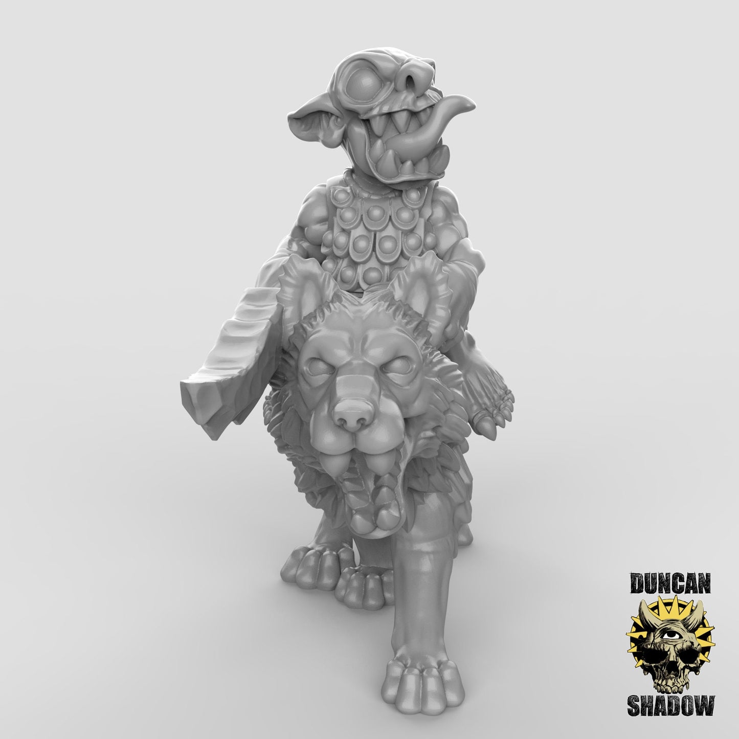 Goblin Wolf Riders - 3 Duncan Shadow Printed Miniatures | Dungeons & Dragons | Pathfinder | Tabletop