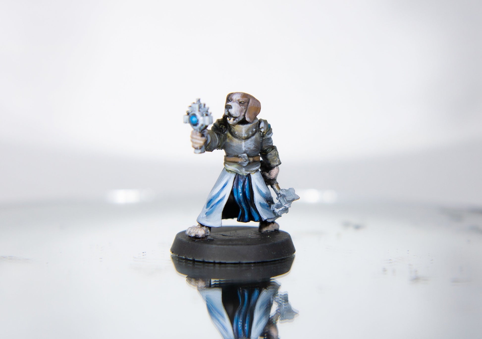 Beagle Cleric - Dogfolk - Canis - Duncan Shadow Printed Miniature | Dungeons & Dragons | Pathfinder | Tabletop