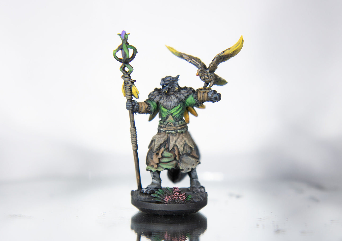 Dragonblood Clan Druid Painted Model - Clay Cyanide Printed Miniature | Dungeons & Dragons | Pathfinder | Tabletop