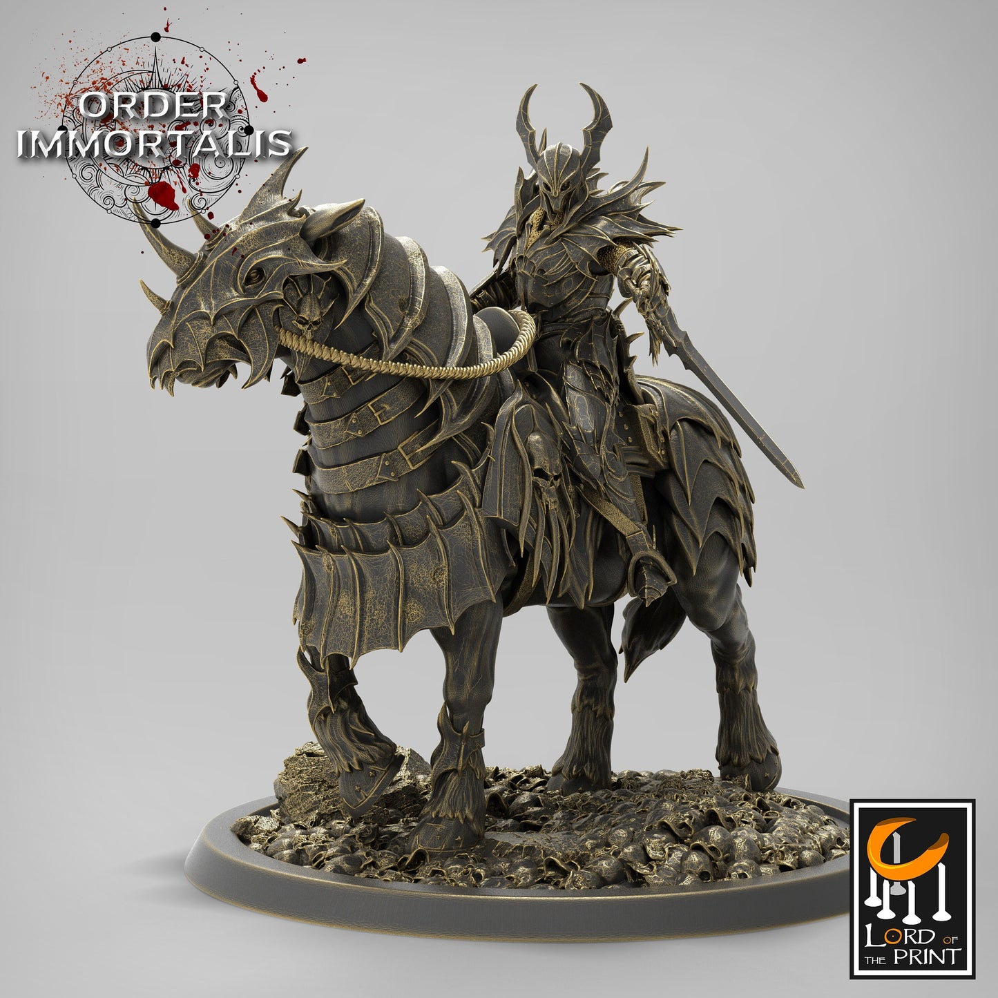 Blood Cavalier - Lord of the Print Miniature | Dungeons & Dragons | Pathfinder | Tabletop