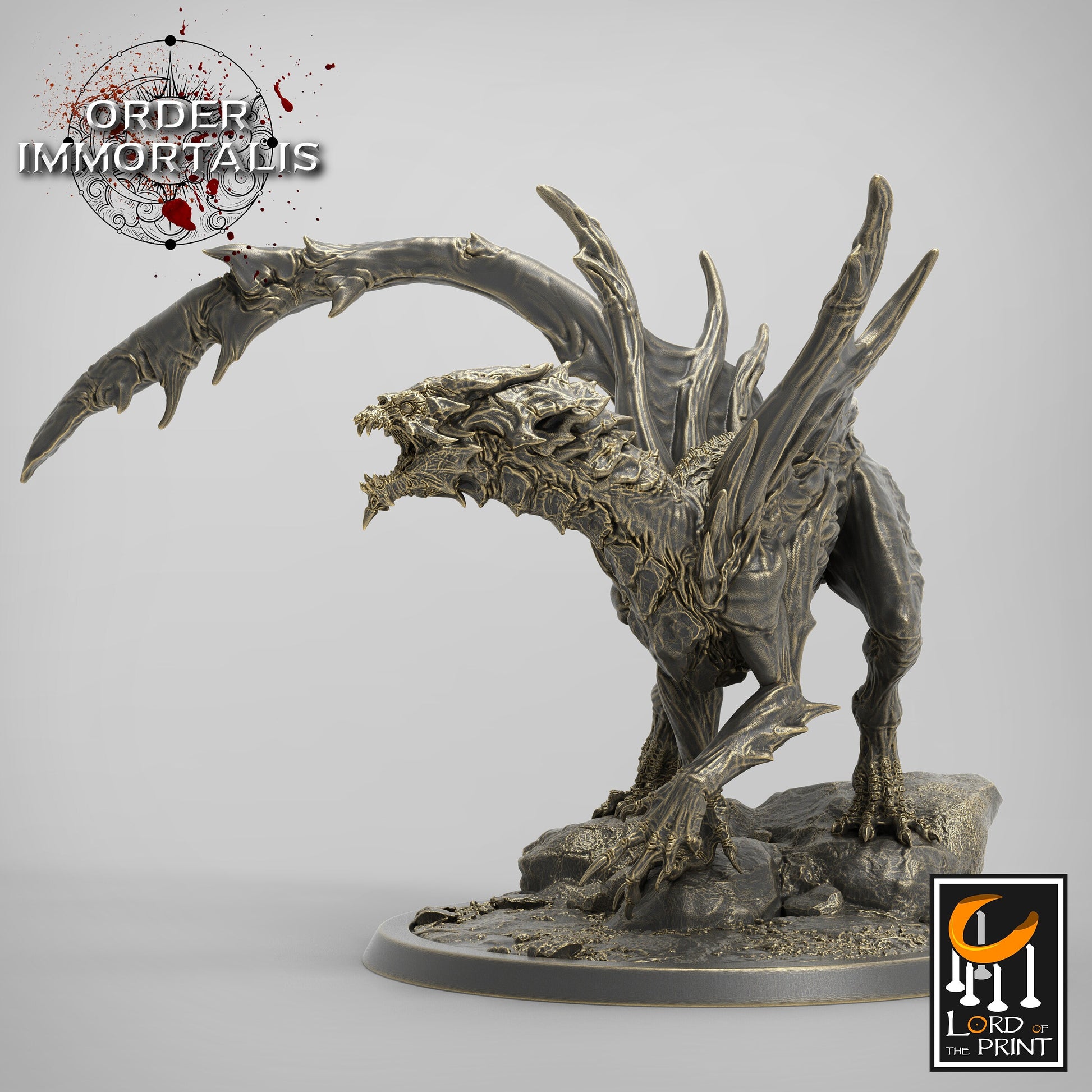 Young Blood Dragon Painted Model - Lord of the Print Miniature | Dungeons & Dragons | Pathfinder | Tabletop
