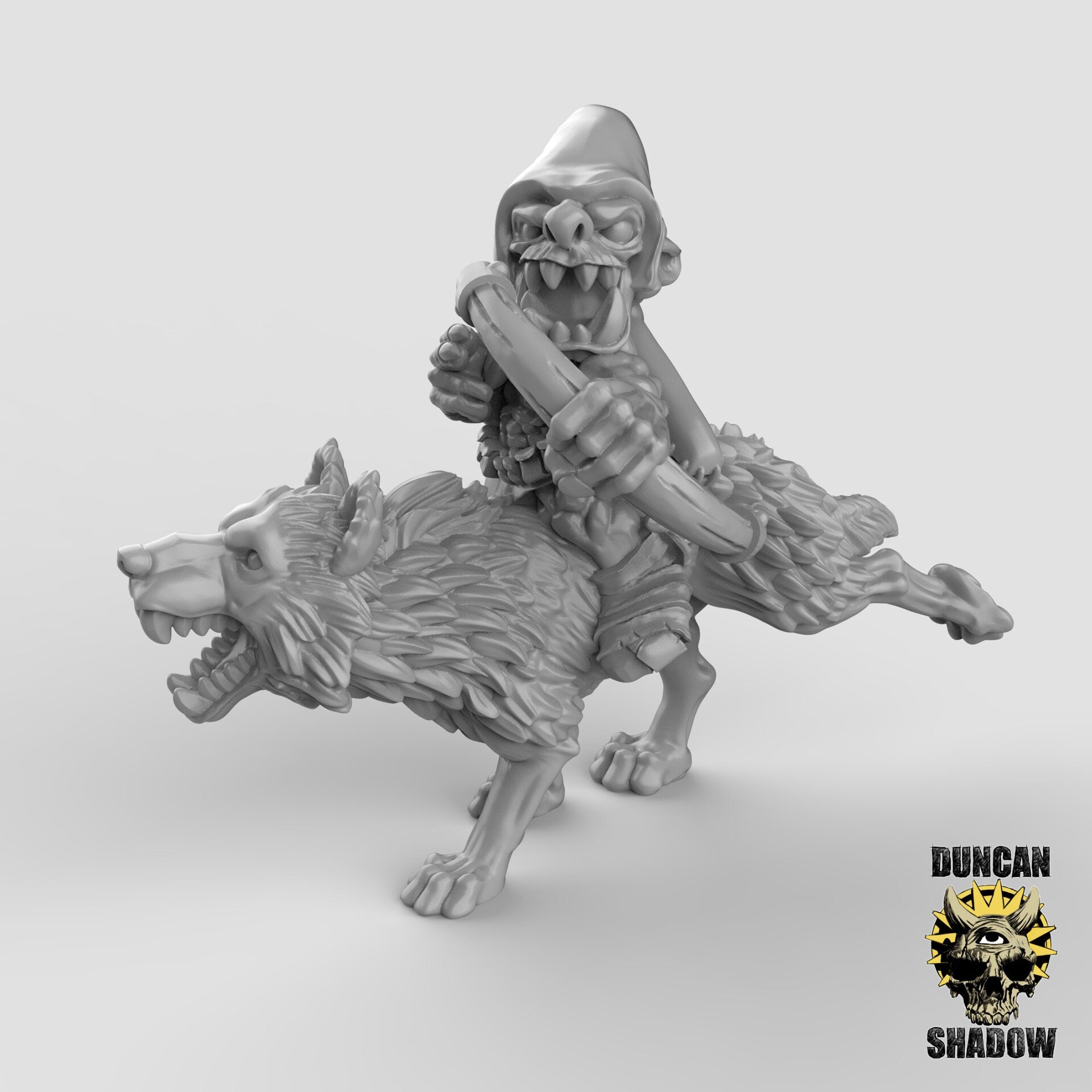 Goblin Wolf Rider Archers - 3 Duncan Shadow Printed Miniatures | Dungeons & Dragons | Pathfinder | Tabletop