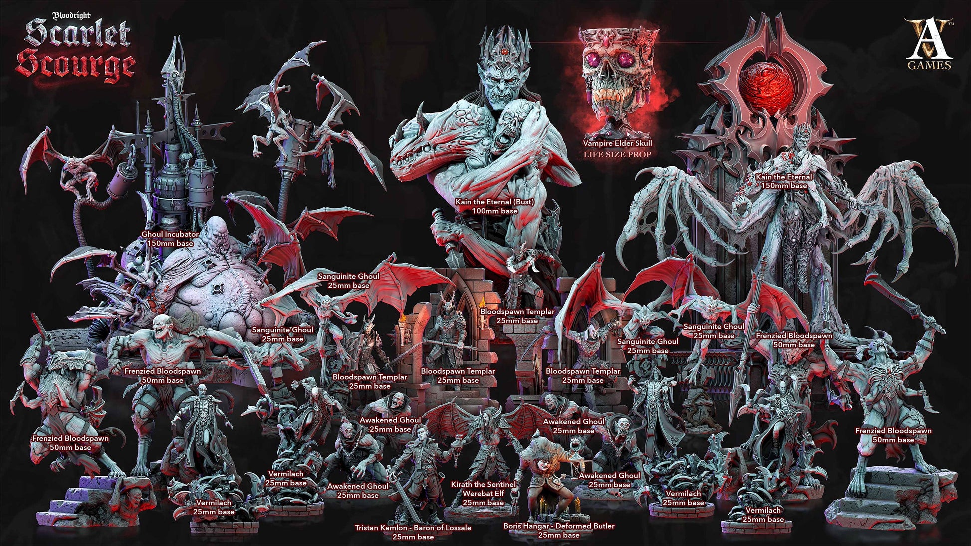 Kain the Eternal - Archvillain Games Printed Miniature | Dungeons & Dragons | Pathfinder | Tabletop