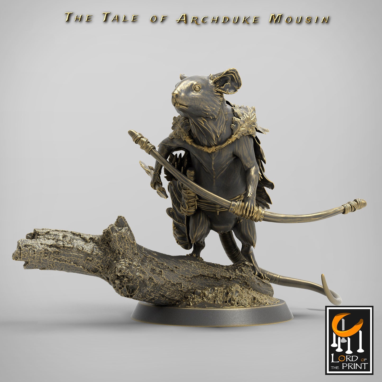 Mouse Archer Painted Model - Lord of the Print Miniature | Dungeons & Dragons | Pathfinder | Tabletop