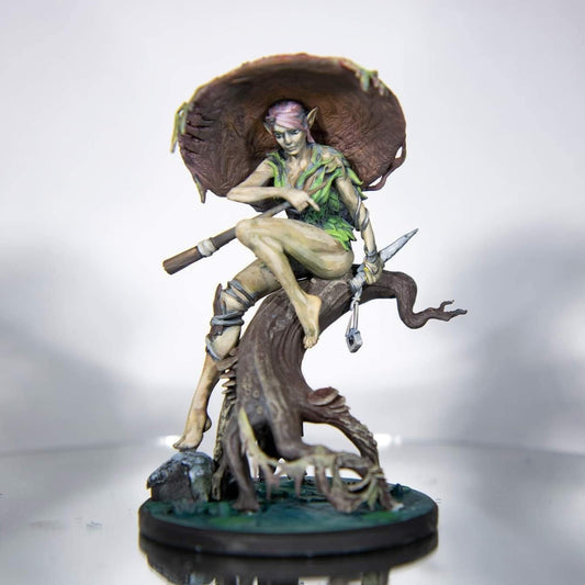 Mushroom Nymph Painted Model - Great Grimoire Printed Miniature | Dungeons & Dragons | Pathfinder | Tabletop