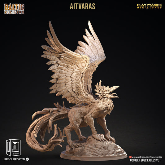 Aitvaras - Clay Cyanide Printed Model | Dungeons & Dragons | Pathfinder | Tabletop