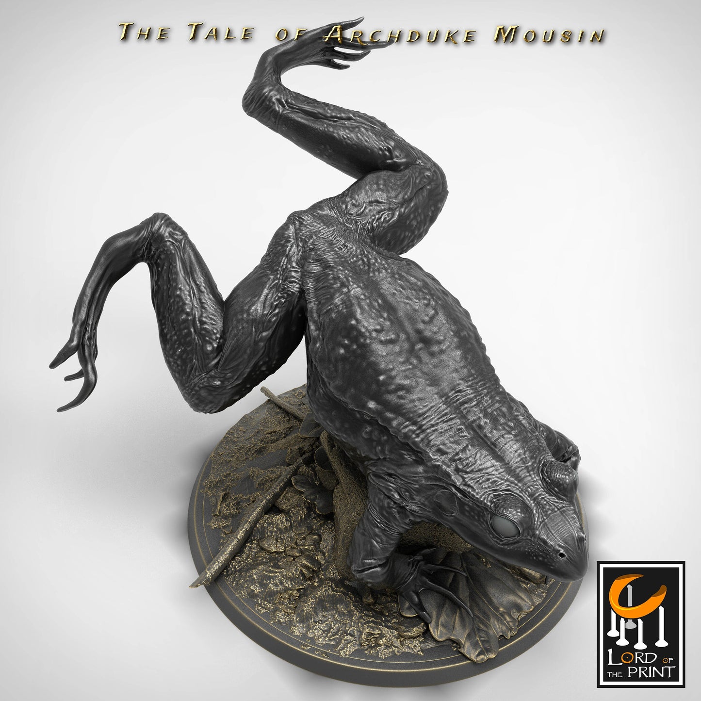 Mouse Frog Rider - Lord of the Print Miniature | Dungeons & Dragons | Pathfinder | Tabletop