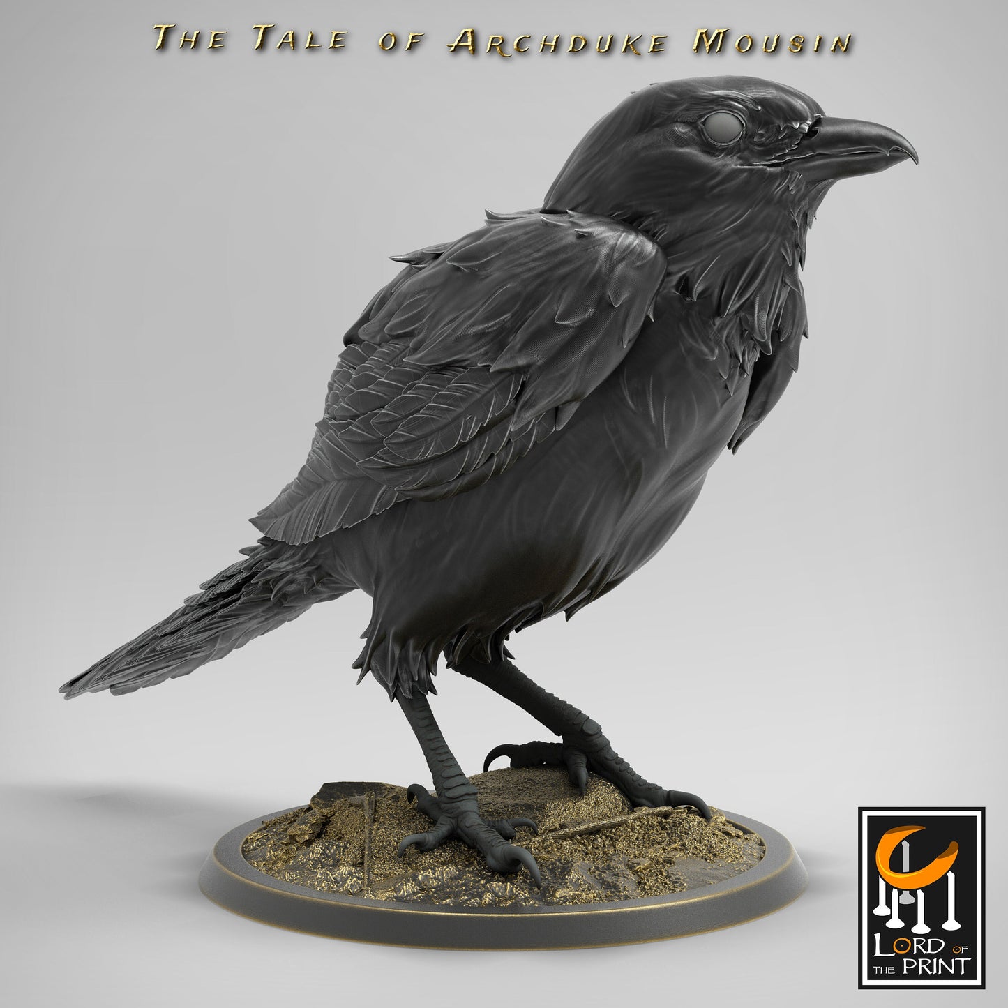 Mouse Magpie Rider - Lord of the Print Miniature | Dungeons & Dragons | Pathfinder | Tabletop