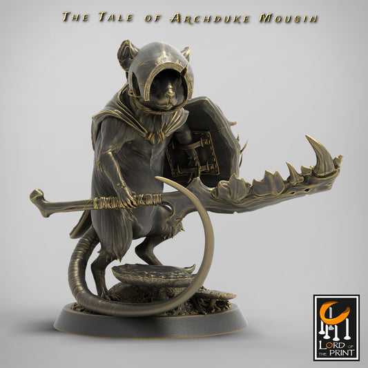 Mouse Soldier - Lord of the Print Miniature | Dungeons & Dragons | Pathfinder | Tabletop