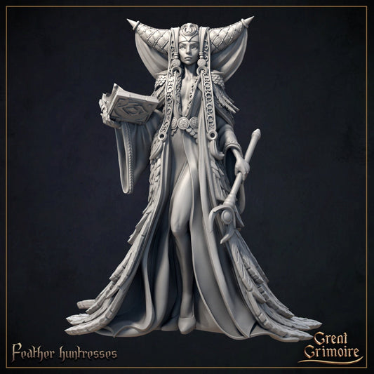 Feathered Priestess - Great Grimoire Printed Miniature | Dungeons & Dragons | Pathfinder | Tabletop