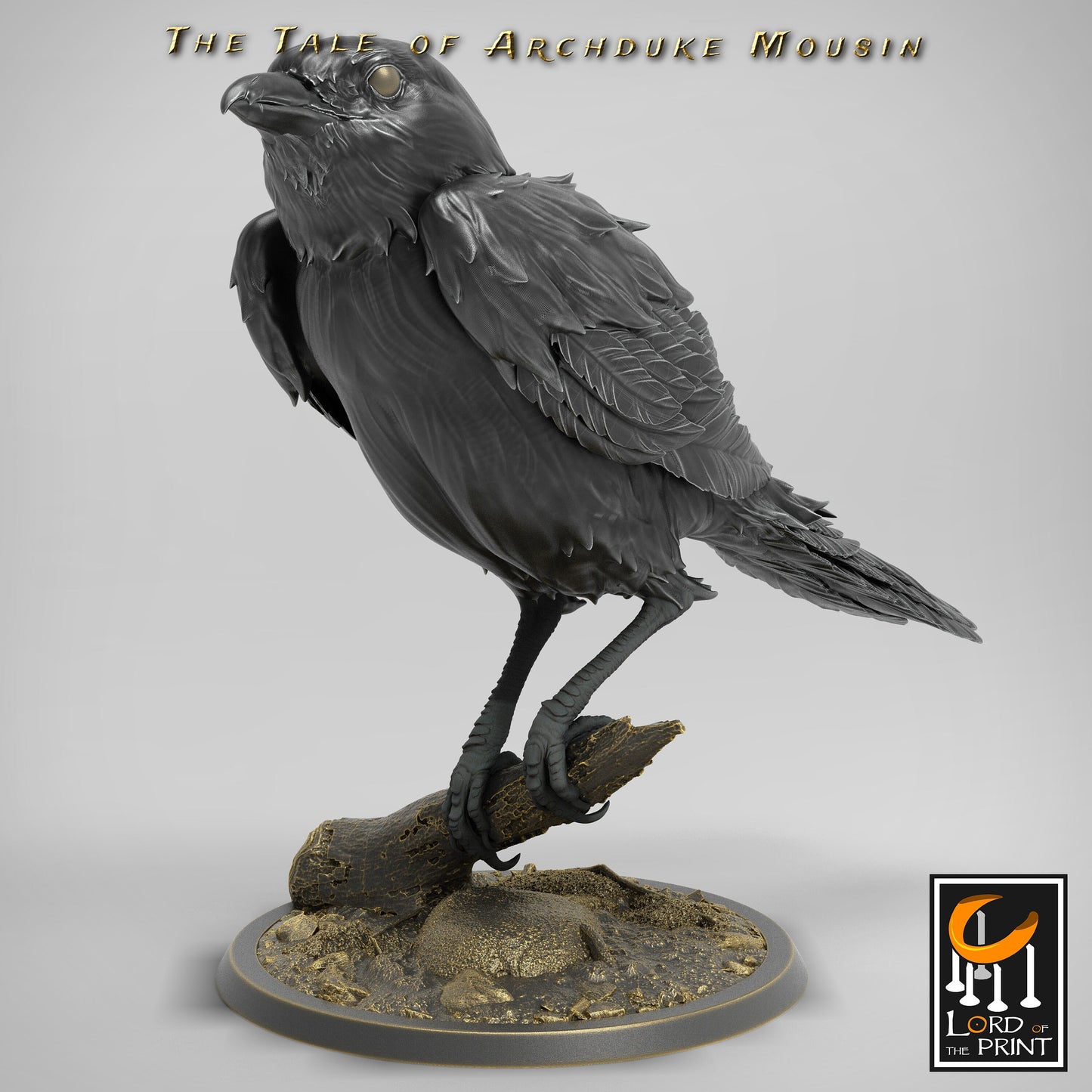 Mouse Magpie Rider - Lord of the Print Miniature | Dungeons & Dragons | Pathfinder | Tabletop