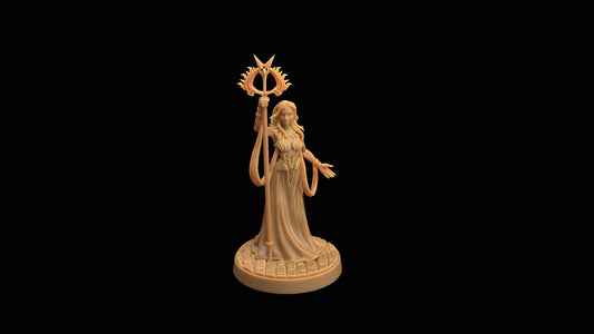 Astral Elf Priestess - The Dragon Trapper's Lodge Printed Miniature | Dungeons & Dragons | Pathfinder | Tabletop