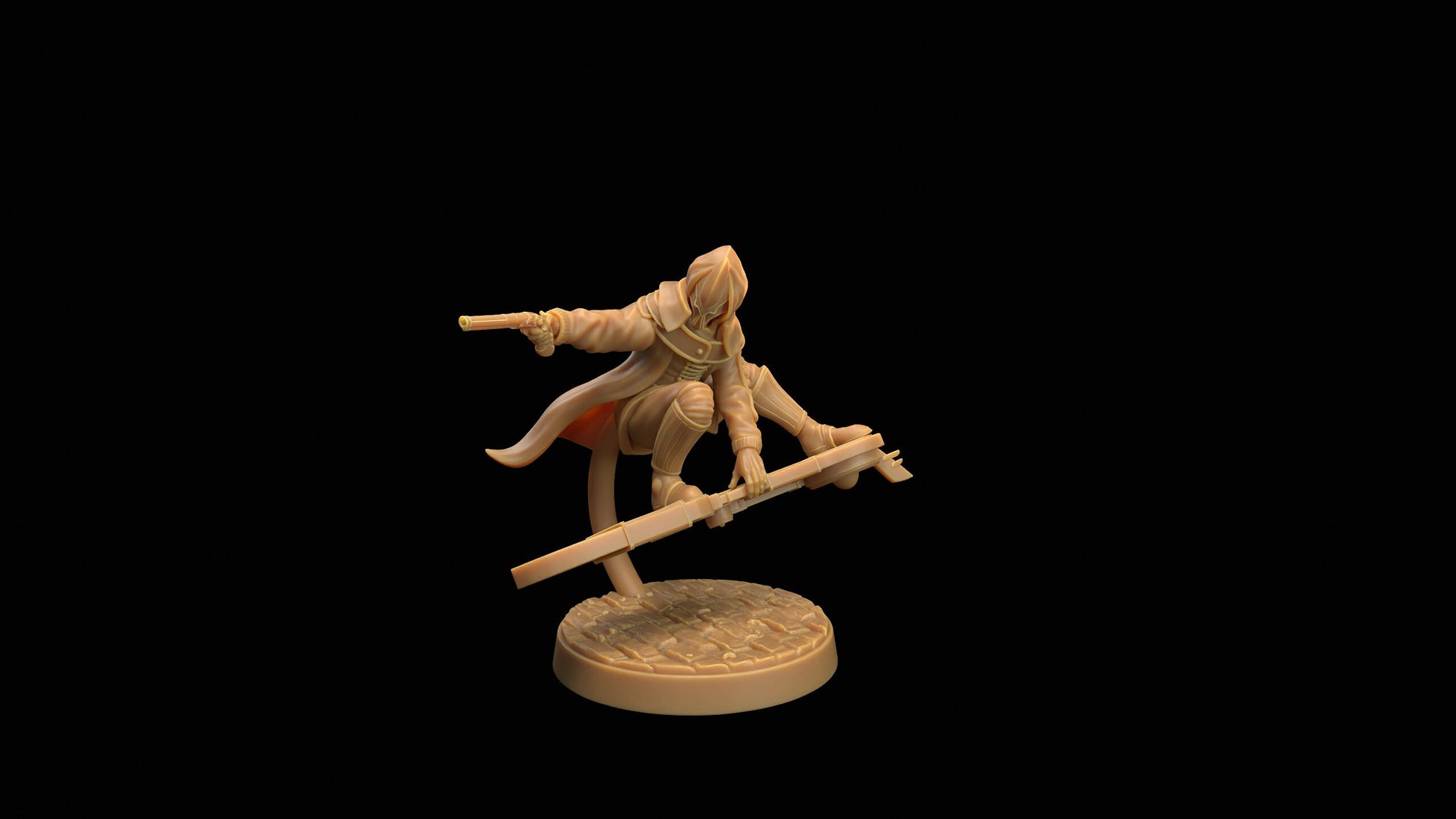 Astral Elf Gun Surfer - The Dragon Trapper's Lodge Printed Miniature | Dungeons & Dragons | Pathfinder | Tabletop