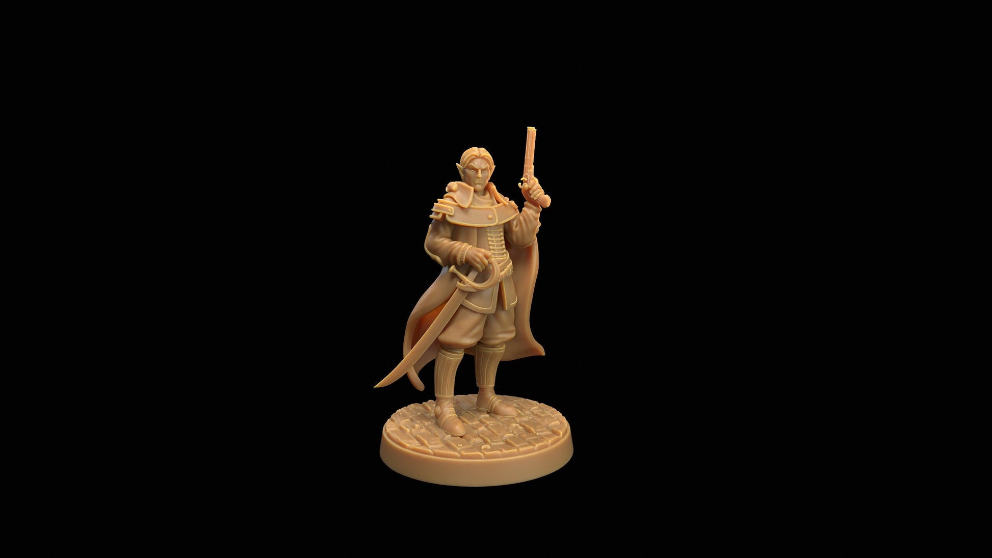 Astral Elf Gunslinger - The Dragon Trapper's Lodge Printed Miniature | Dungeons & Dragons | Pathfinder | Tabletop