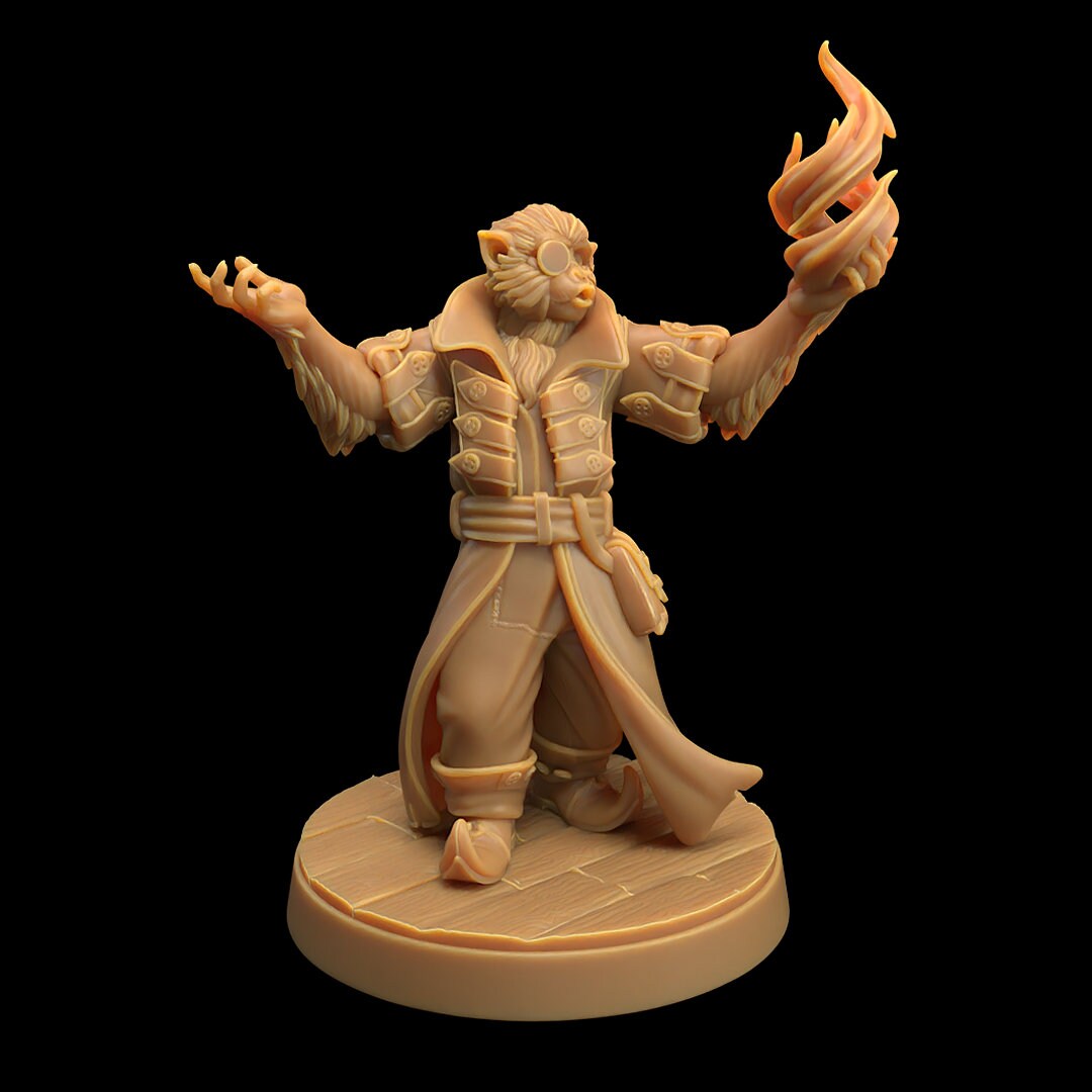 Monkey Pirate, Wizard - The Dragon Trapper's Lodge Printed Miniature | Dungeons & Dragons | Pathfinder | Tabletop