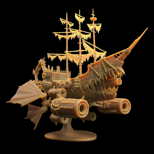 Wurmbait III, Astral Airship - The Dragon Trapper's Lodge Printed Miniature | Dungeons & Dragons | Pathfinder | Tabletop