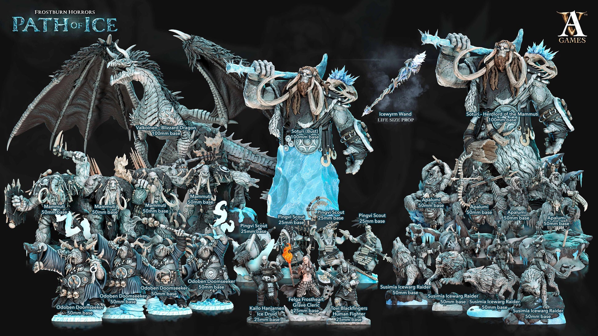 Susima Icewarg Raider - Archvillain Games Printed Miniature | Dungeons & Dragons | Pathfinder | Tabletop