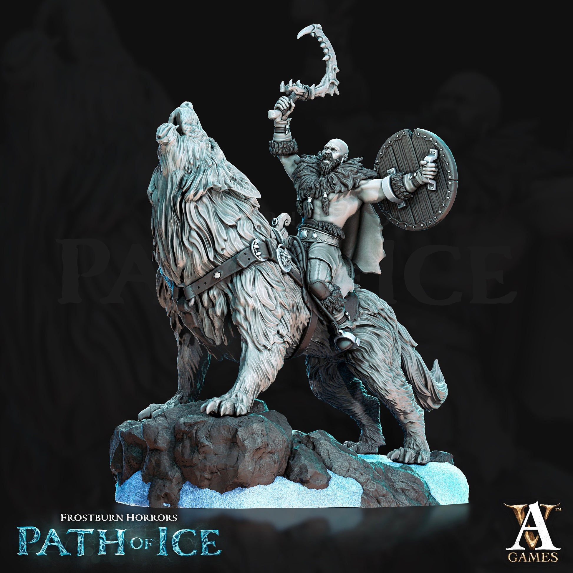 Susima Icewarg Raiders - 4 Archvillain Games Printed Miniatures | Dungeons & Dragons | Pathfinder | Tabletop