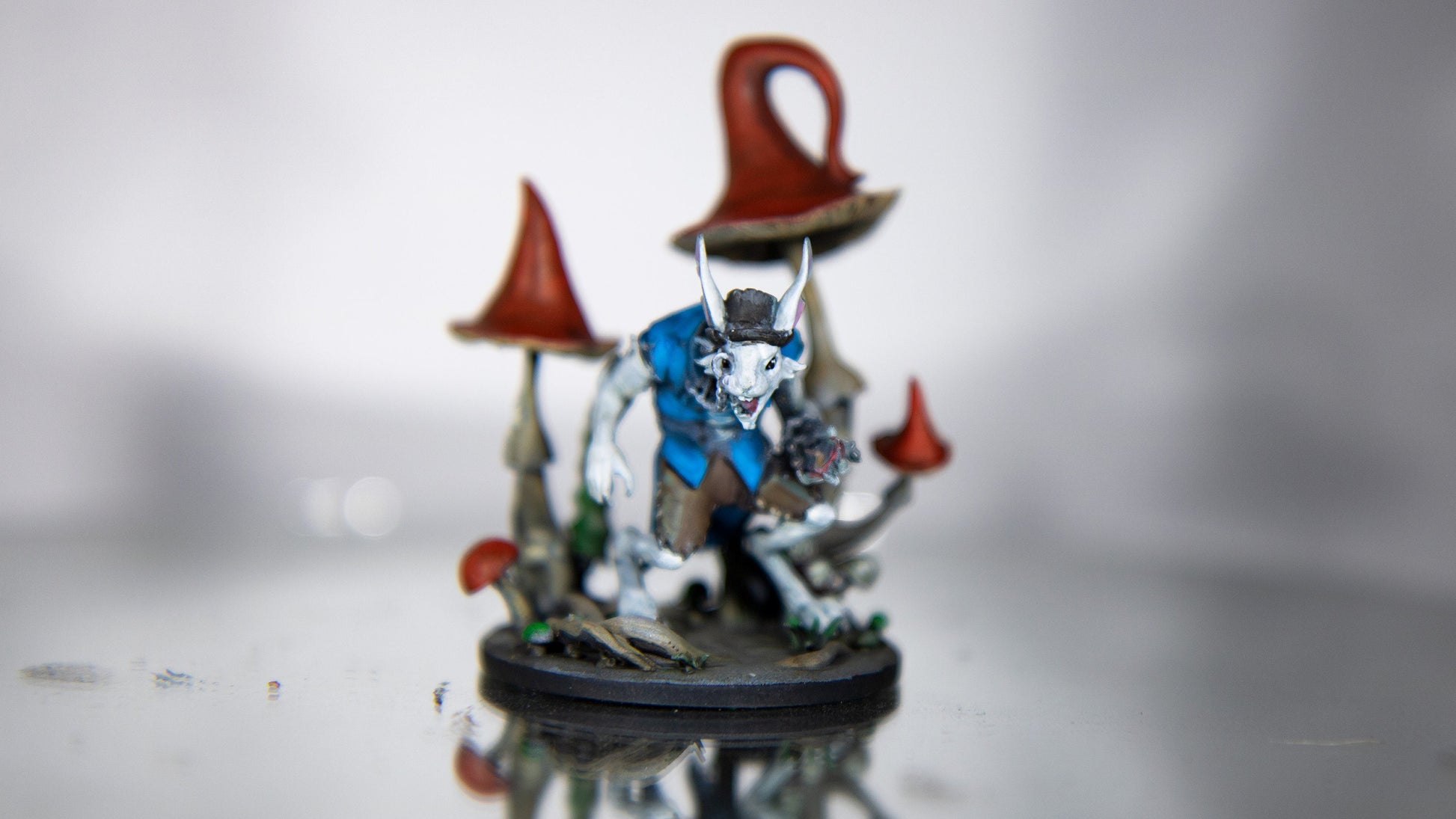 White Rabbit Painted Model - Great Grimoire Printed Miniature | Dungeons & Dragons | Pathfinder | Tabletop