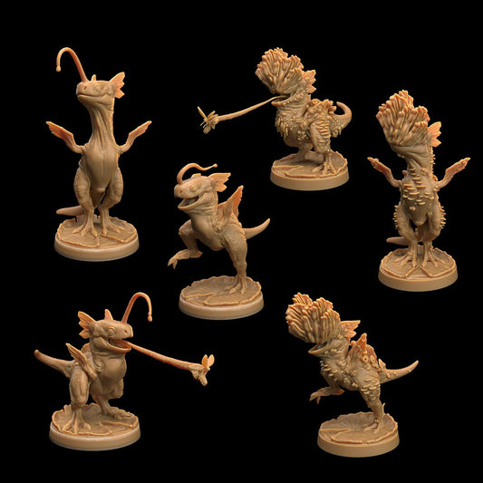 Mushroom Glow Hoppers Bundle - 6 The Dragon Trapper's Lodge Printed Miniatures | Dungeons & Dragons | Pathfinder | Tabletop