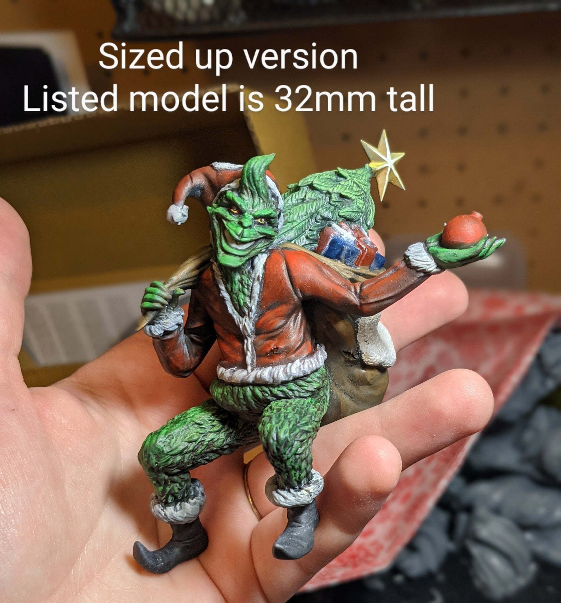 The Grinch Painted Model - Clay Cyanide Printed Miniature | Dungeons & Dragons | Pathfinder | Tabletop