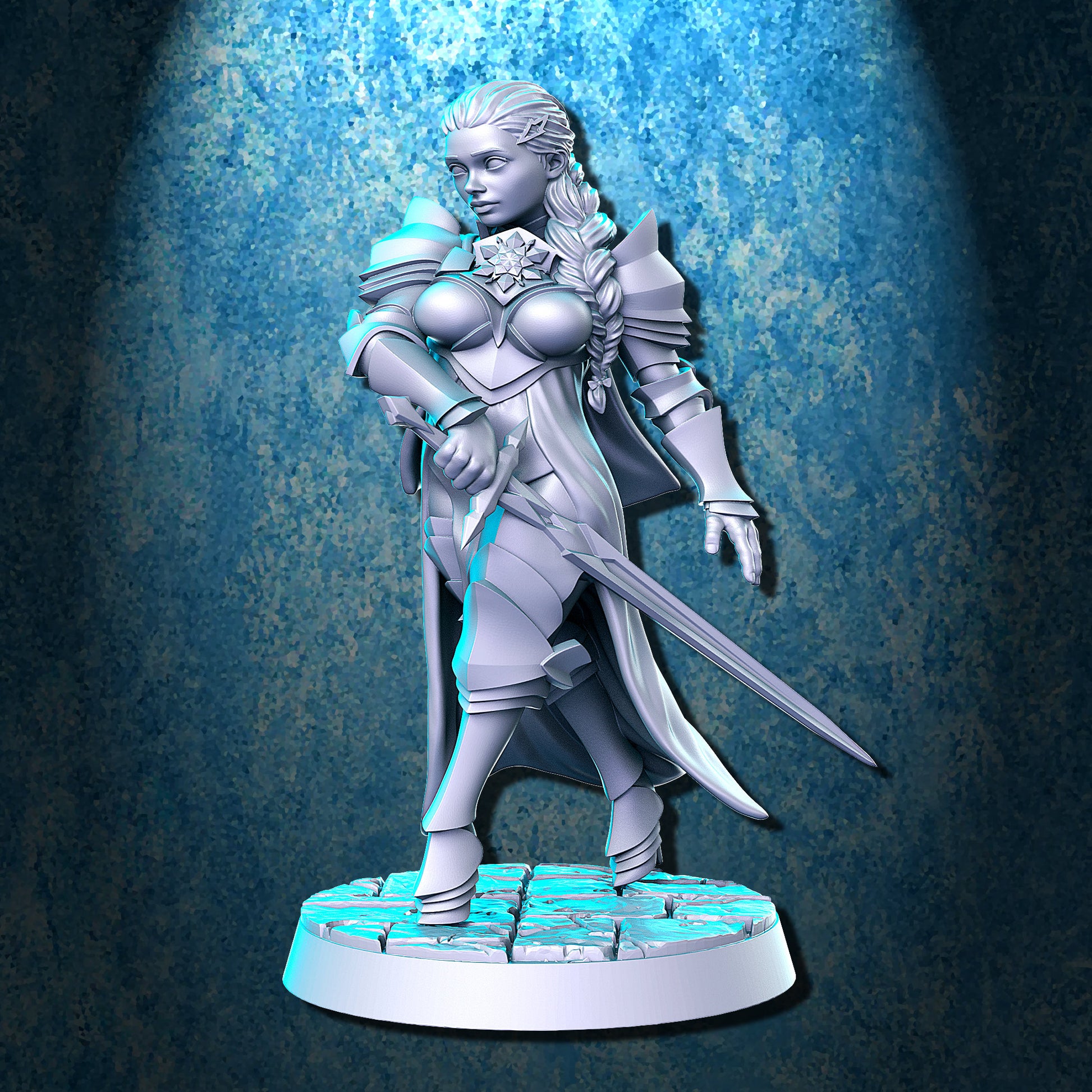 Winter Princess Elma - RN Estudio Printed Miniature | Dungeons & Dragons | Pathfinder | Tabletop