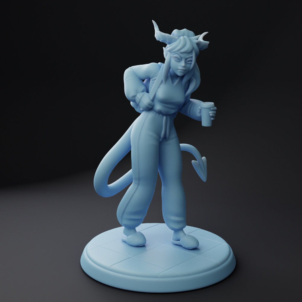 Macy, the Tired Student Succubus - Twin Goddess Minis | Dungeons & Dragons | Pathfinder | Tabletop