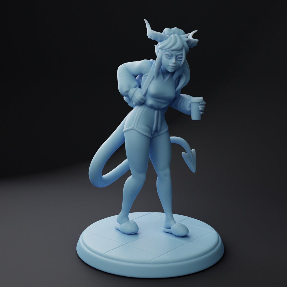 Macy, the Tired Student Succubus - Twin Goddess Minis | Dungeons & Dragons | Pathfinder | Tabletop