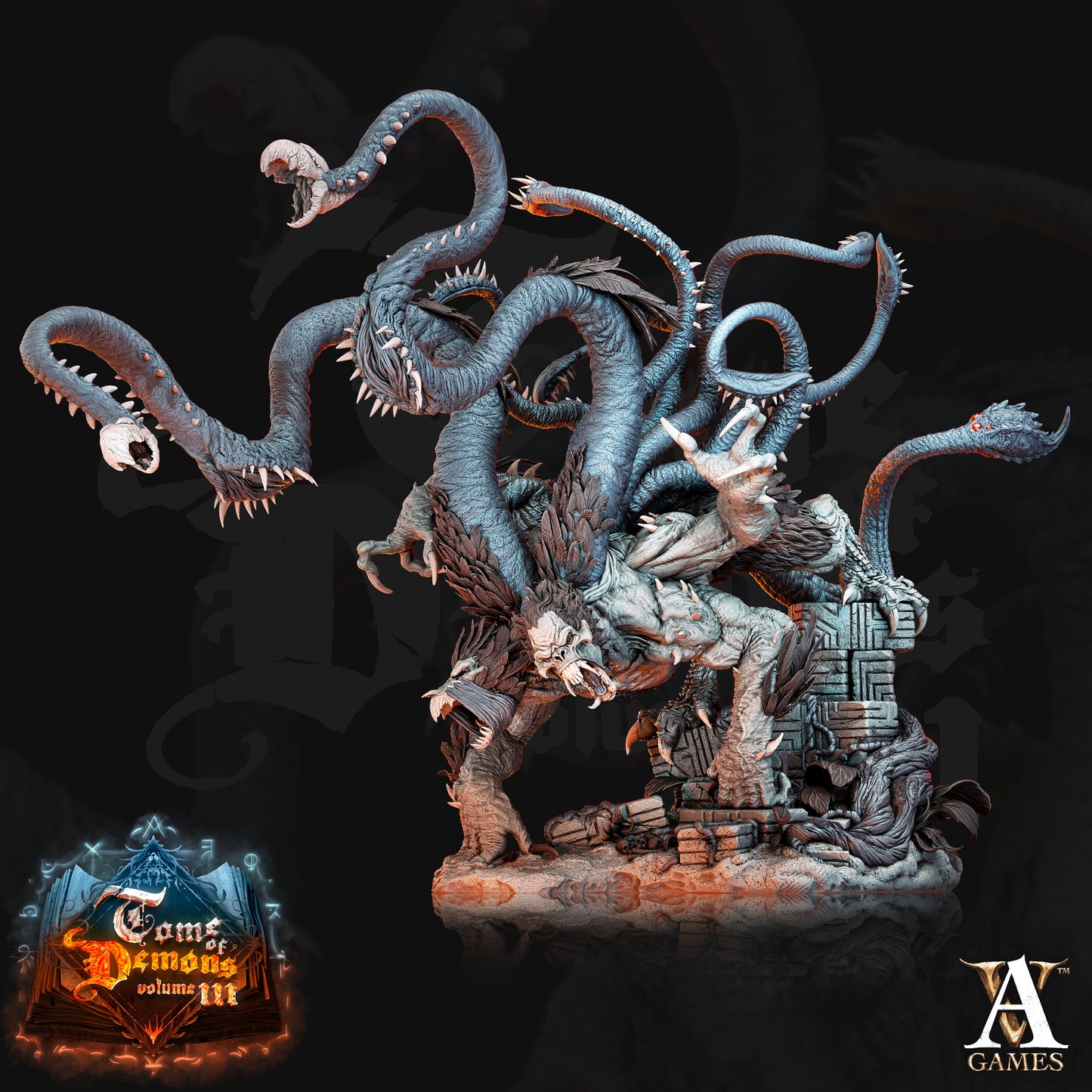 Kagon, Aspect of Demogorgon - Archvillain Games Printed Miniature | Dungeons & Dragons | Pathfinder | Tabletop