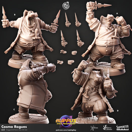 Cosmo Rogue - Cast n Play Printed Miniature | Dungeons & Dragons | Pathfinder | Tabletop