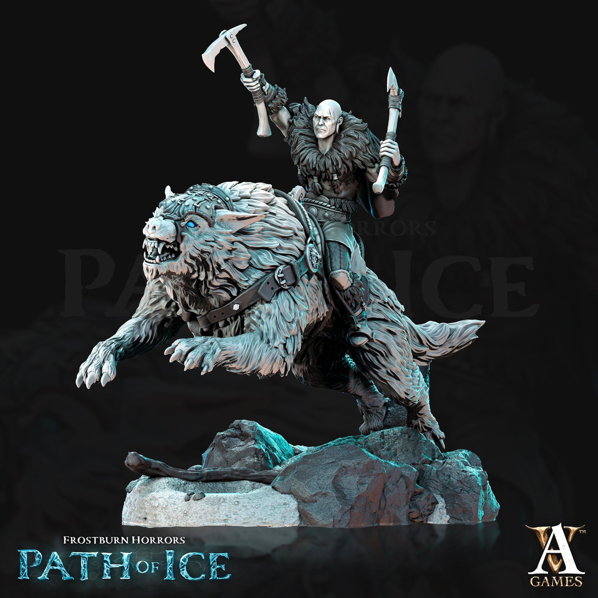 Susima Icewarg Raiders - 4 Archvillain Games Printed Miniatures | Dungeons & Dragons | Pathfinder | Tabletop