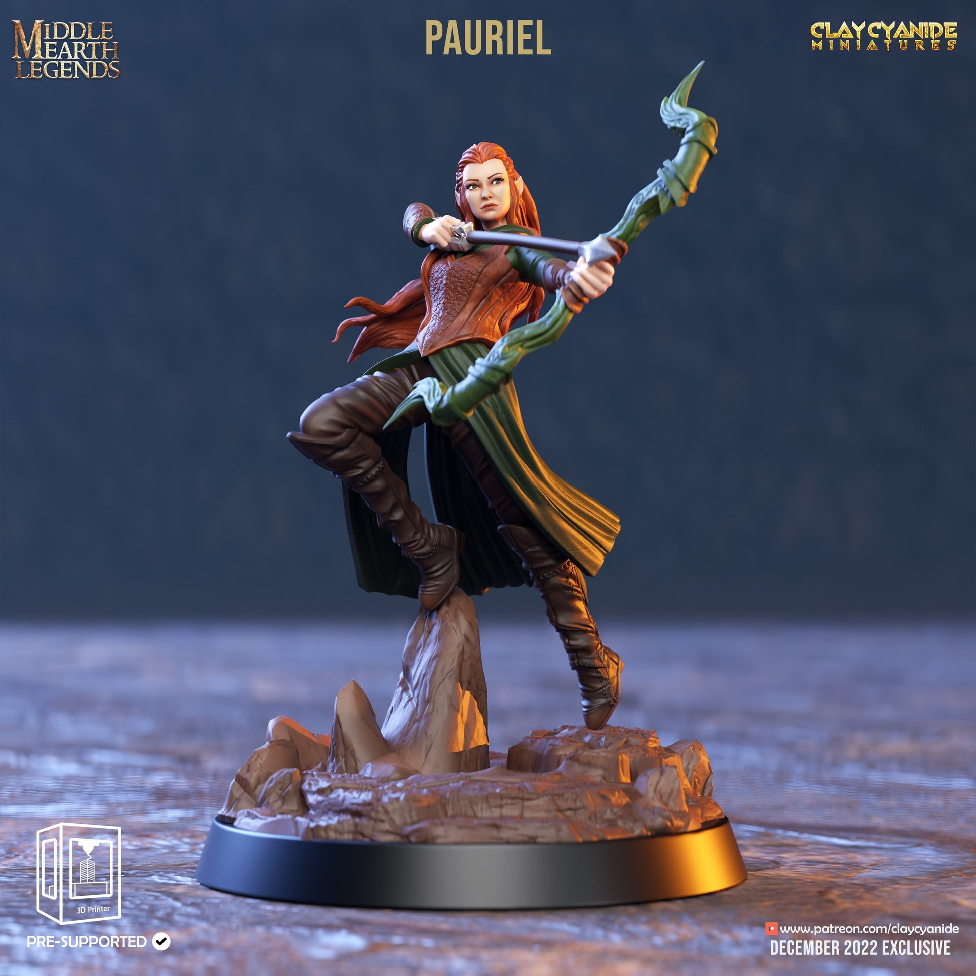 Pauriel - Clay Cyanide Printed Miniature | Dungeons & Dragons | Pathfinder | Tabletop