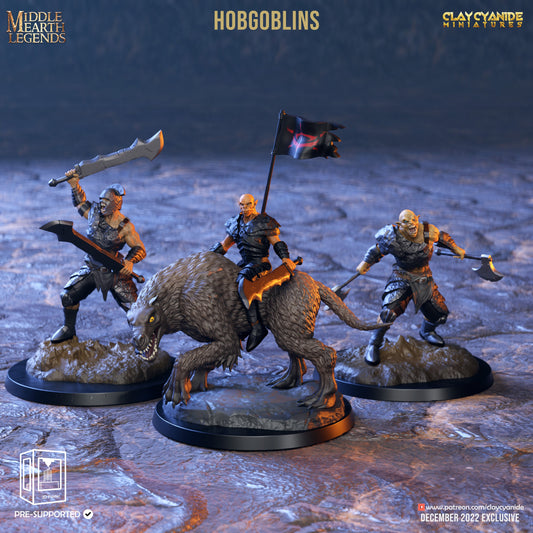 Hobgoblins Bundle - 3 Clay Cyanide Printed Miniatures | Dungeons & Dragons | Pathfinder | Tabletop