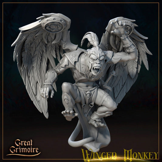 Winged Monkeys - Great Grimoire Printed Miniature | Dungeons & Dragons | Pathfinder | Tabletop
