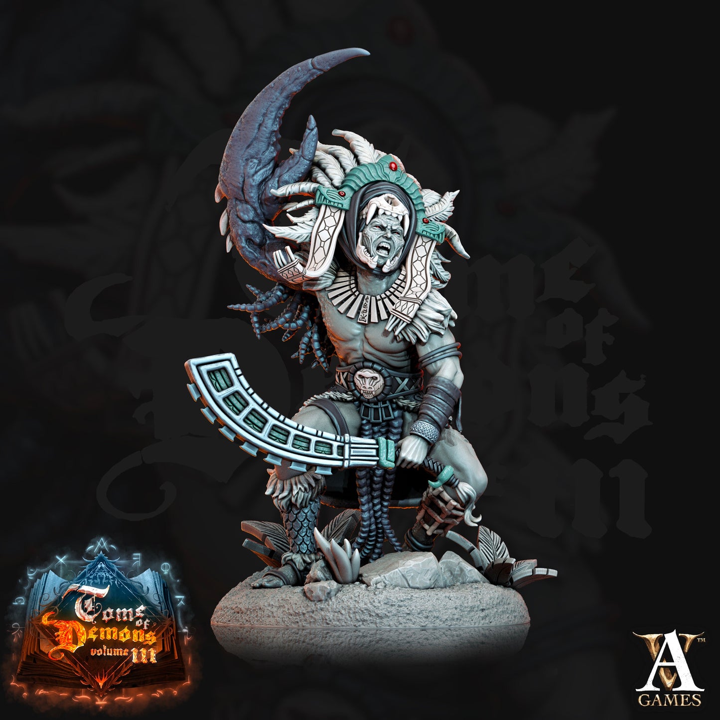 Qyintakla Corrupted Hunters - 4 Archvillain Games Printed Miniatures | Dungeons & Dragons | Pathfinder | Tabletop