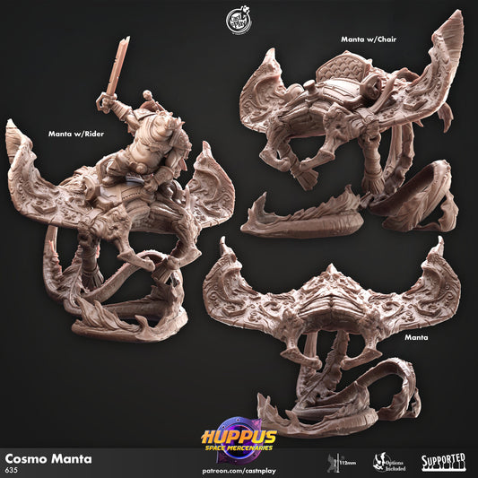 Cosmo Manta - Cast n Play Printed Miniature | Dungeons & Dragons | Pathfinder | Tabletop