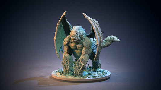 Winged Ape - Clay Cyanide Printed Miniature | Dungeons & Dragons | Pathfinder | Tabletop