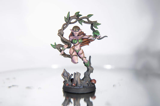 Alura, Forest Nymph, Druid, Dryad Painted Model - RN Estudio Printed Miniature | Dungeons & Dragons | Pathfinder | Tabletop