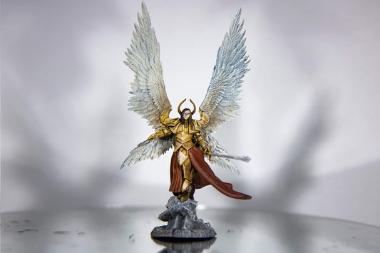 Justiciar Angel, Female Painted Model - Archvillain Games Printed Miniature | Dungeons & Dragons | Pathfinder | Tabletop