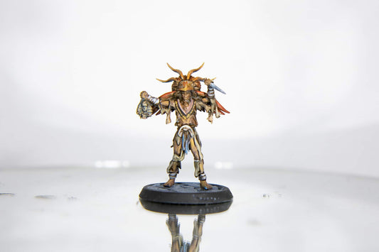 Xipe Totec Painted Model - Clay Cyanide Printed Miniature | Dungeons & Dragons | Pathfinder | Tabletop