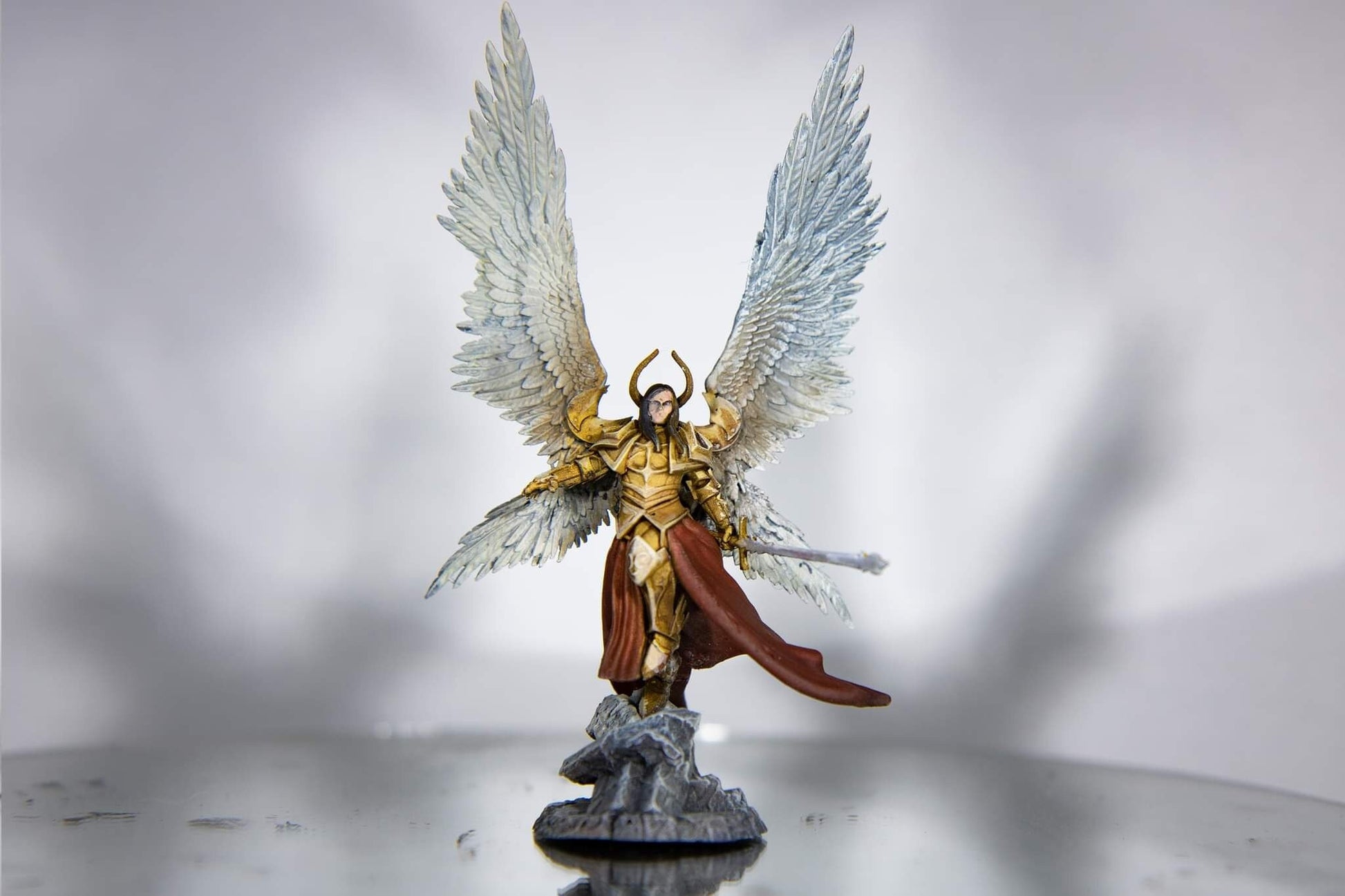 Justiciar Angel, Female - Archvillain Games Printed Miniature | Dungeons & Dragons | Pathfinder | Tabletop