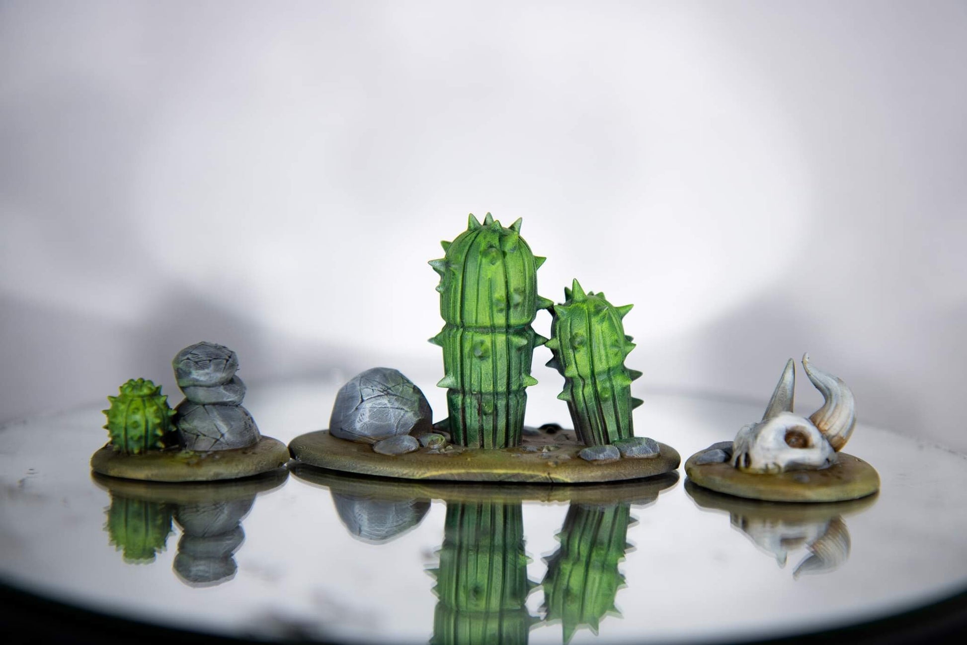 Desert Scatter Terrain Painted - 7 Dice Heads Printed Scatter Pieces | Dungeons & Dragons | Pathfinder | Tabletop