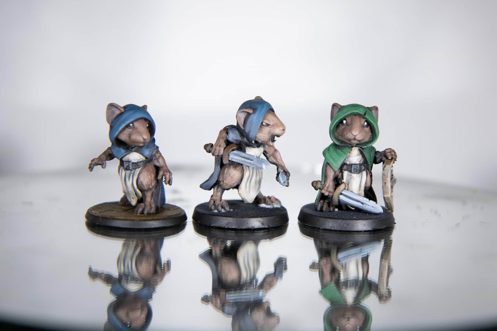 Mouslings with Swords - Duncan Shadow Printed Miniature | Dungeons & Dragons | Pathfinder | Tabletop